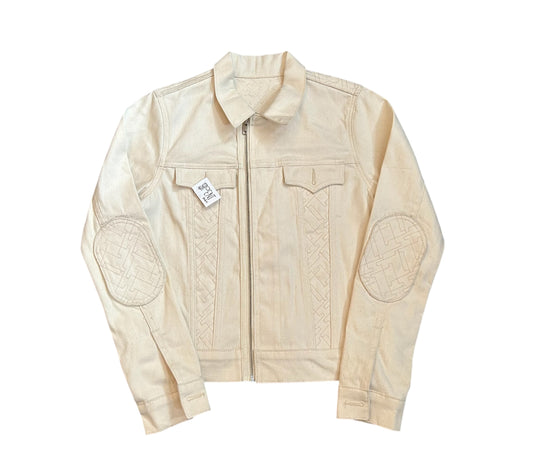 White Zip Up Sample Jean jacket