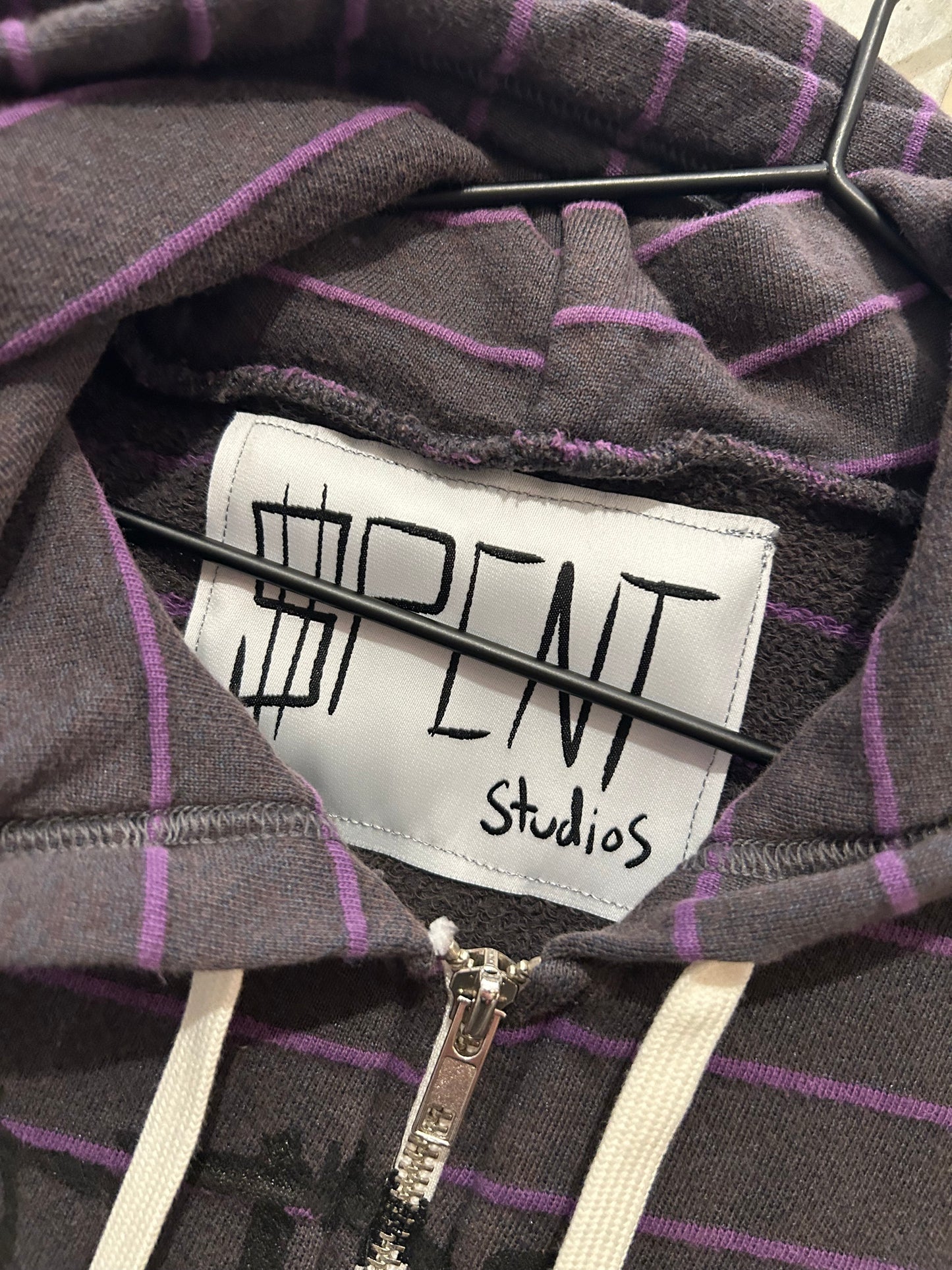 Striped Barbed Zip up