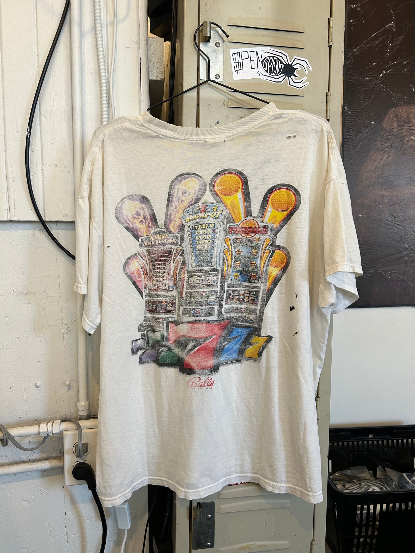 Distressed Casino $pider t shirt