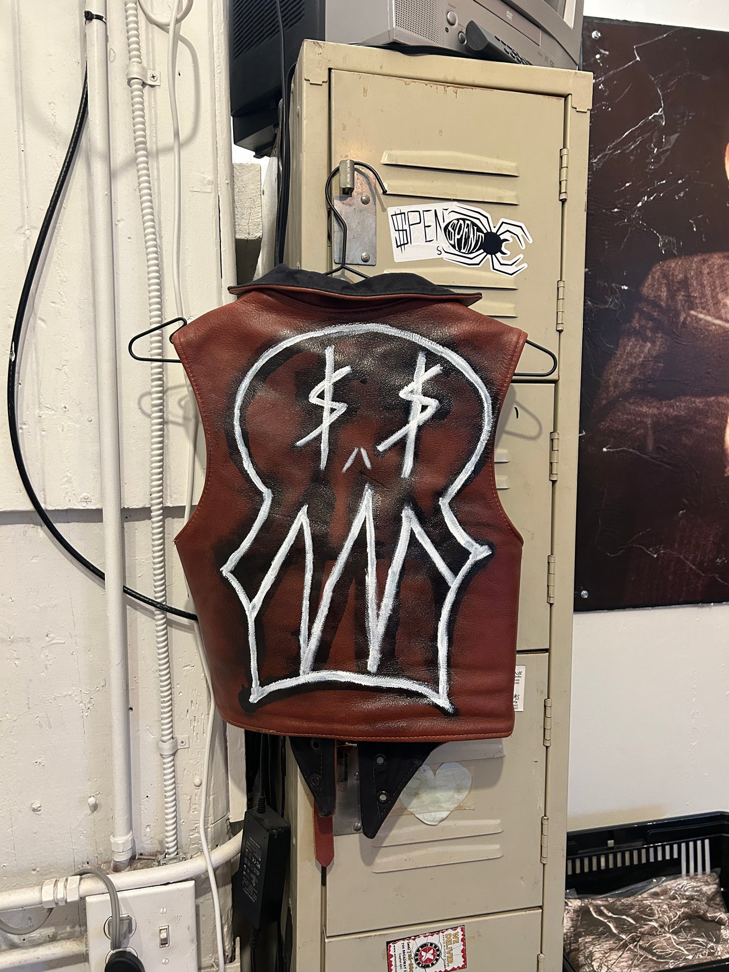 Painted Leather vest