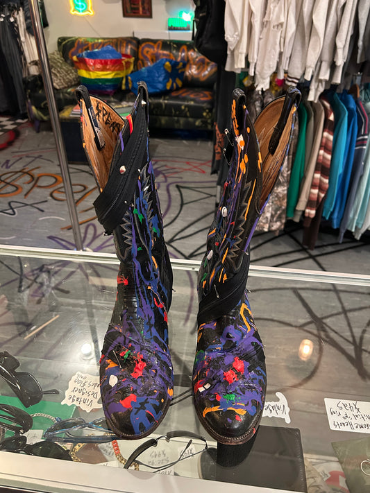 Paint $platter Zip Cowboy boots