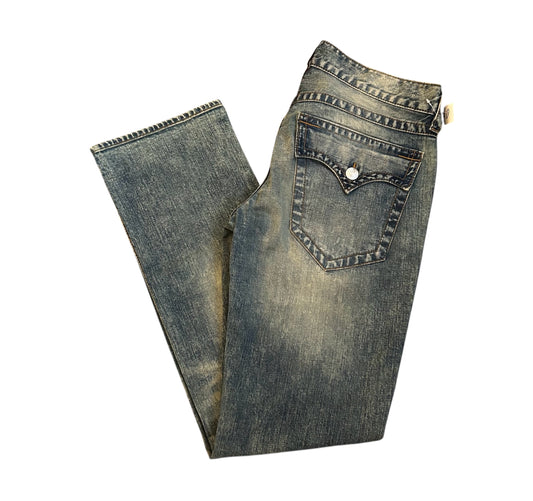 Acid Wash Pocket Flap jeans