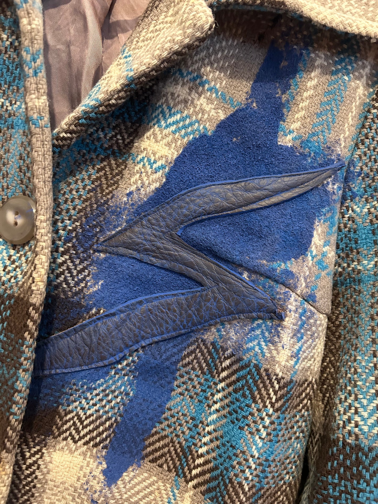 Distressed $piral Wool coat