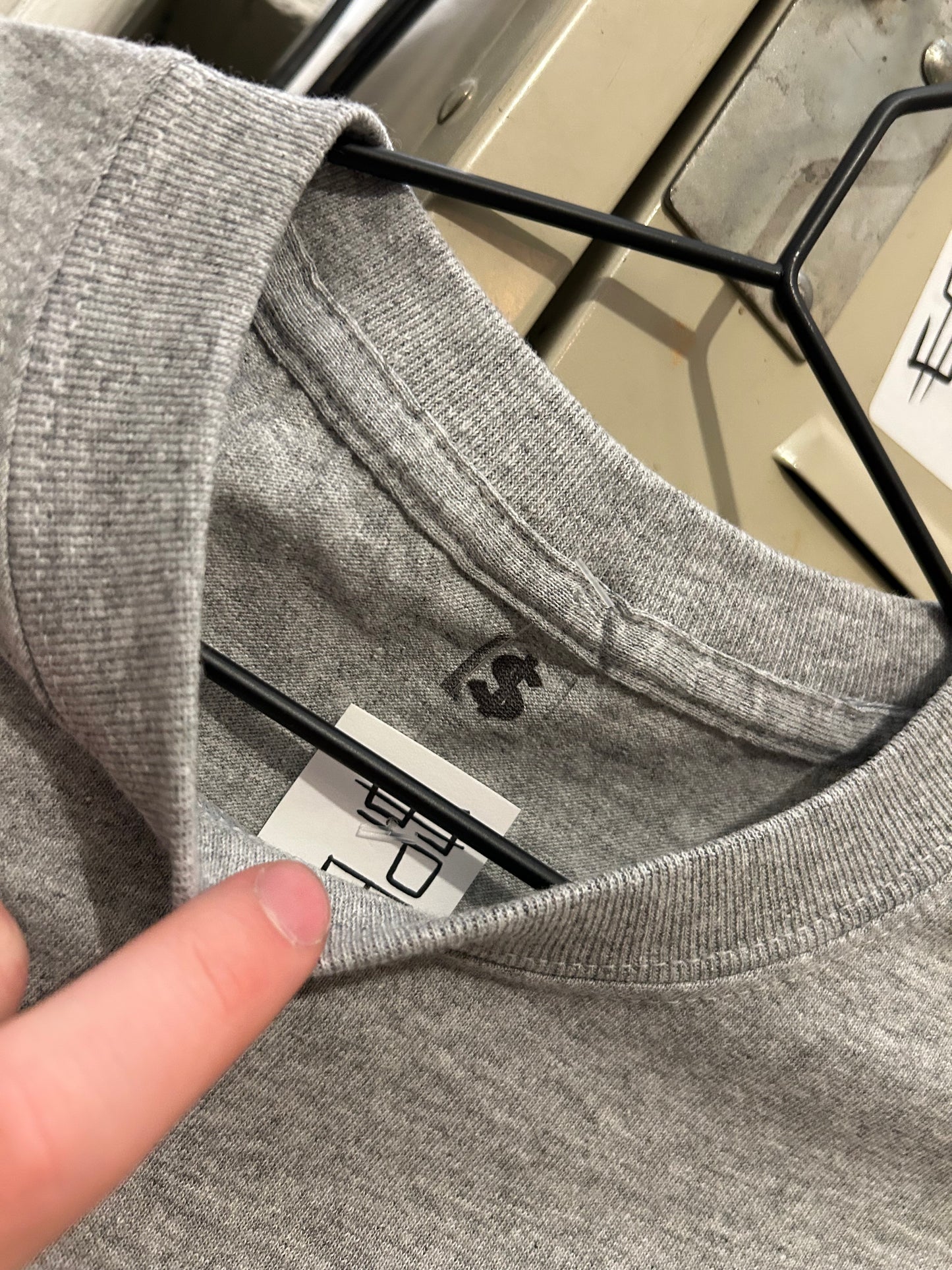 Grey Barbed Logo t shirt