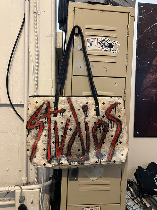 Painted Leather MCM purse