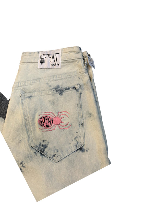 $pider Acid Wash jeans