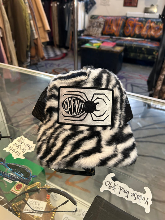 Furry Zebra Trucker hat