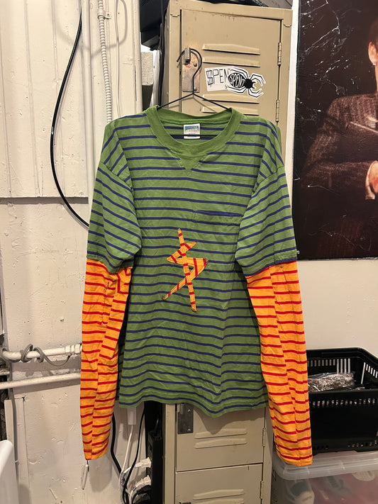 Layered $triped shirt