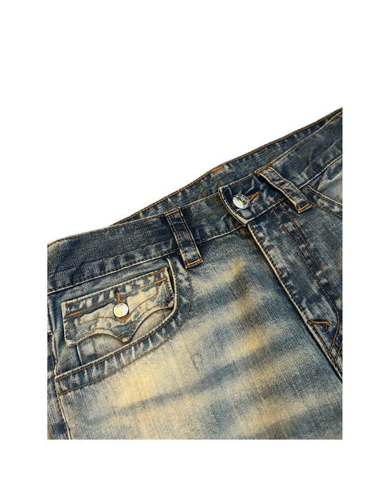 Acid Wash Pocket Flap jeans
