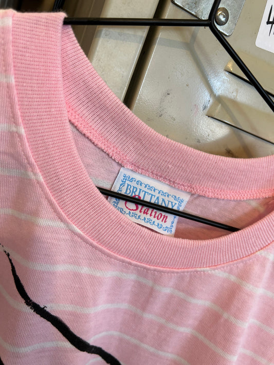 Pink Striped $pider t shirt