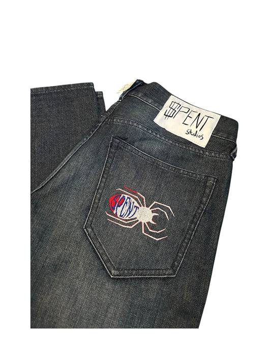 $piderman Embroidered jeans