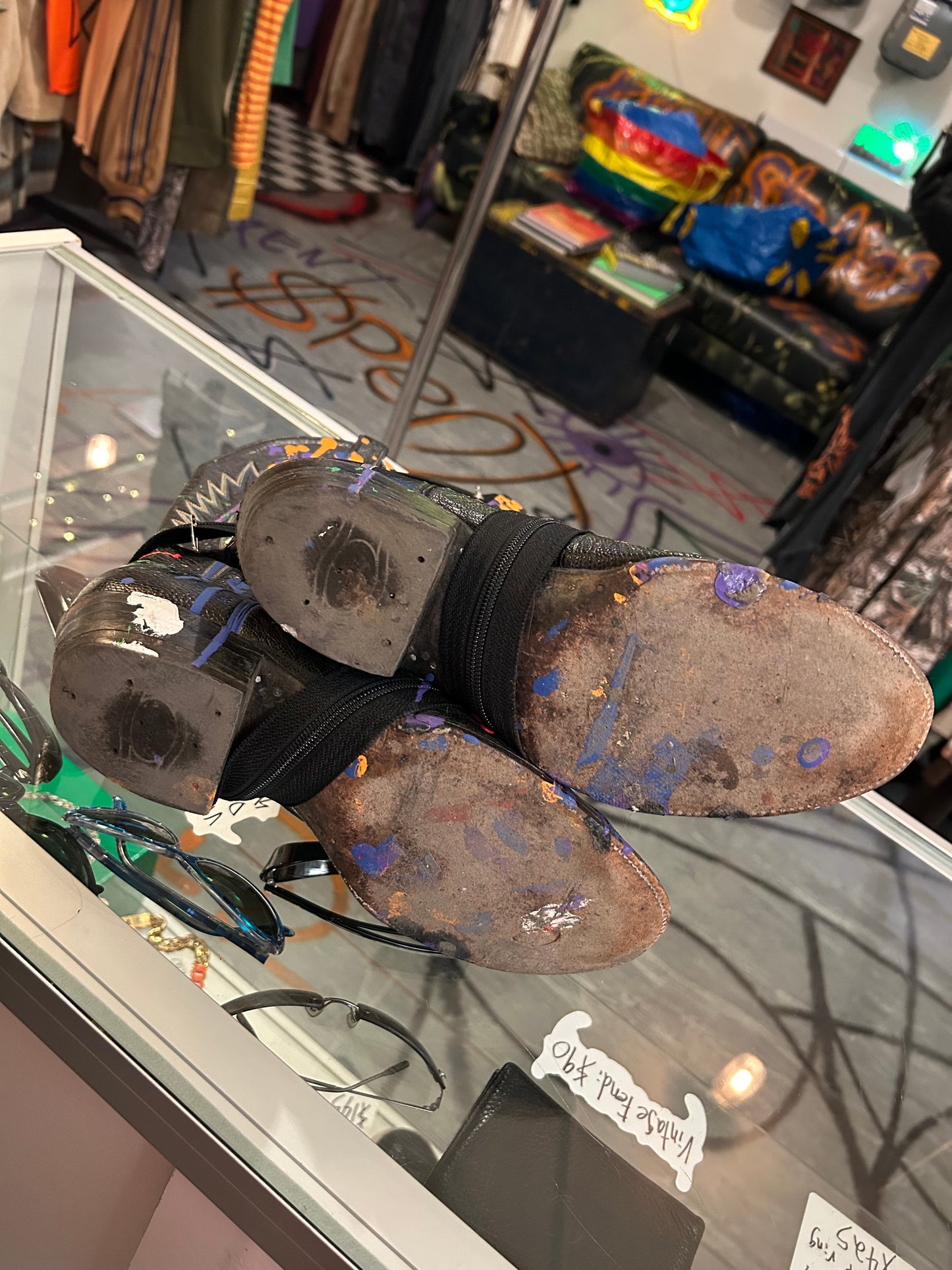 Paint $platter Zip Cowboy boots