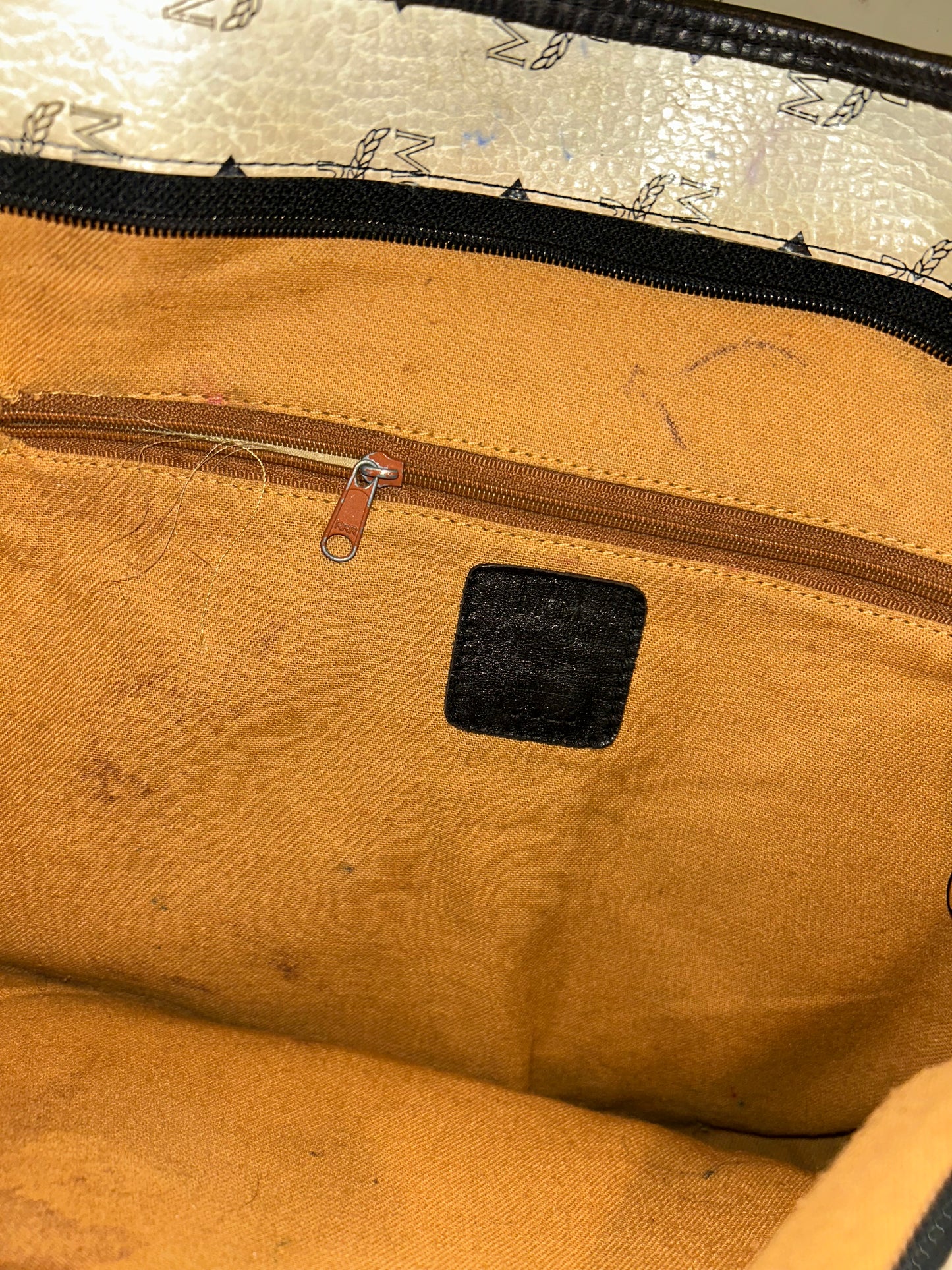Painted Leather MCM purse