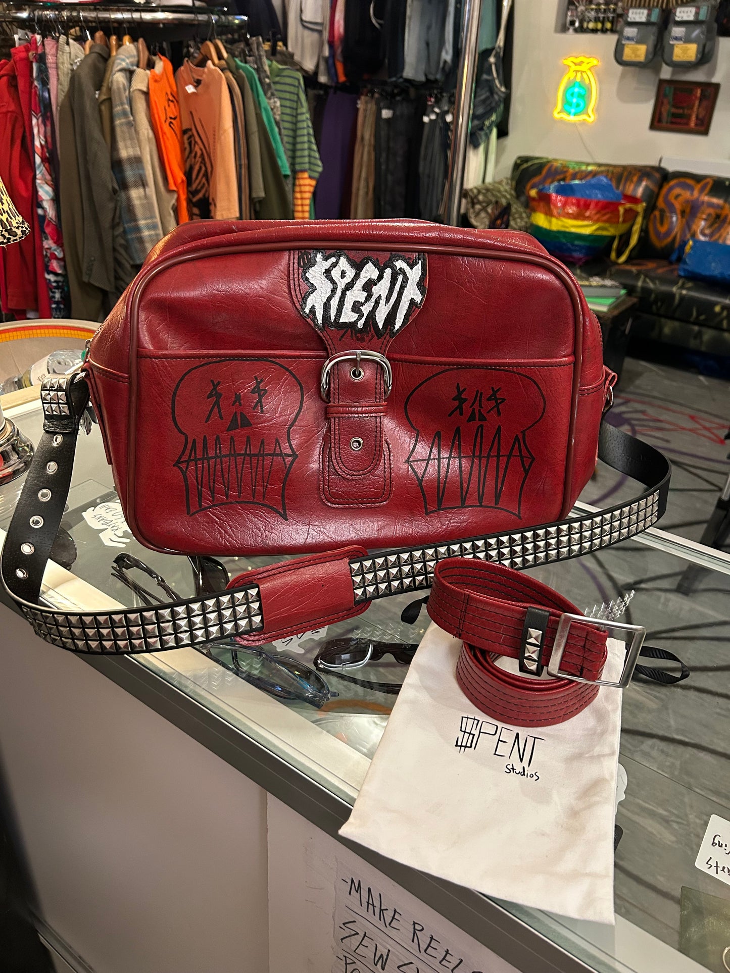 Custom Leather Bag/Belt combo