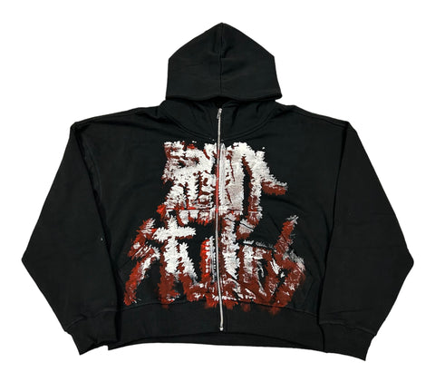 Fancy $pent Metal Zip Up hoodie