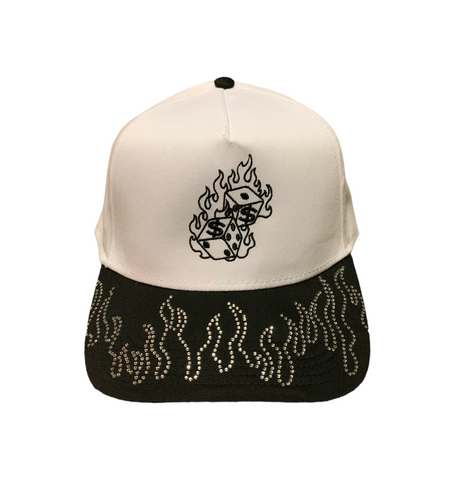 "Roll the Dice" White $napback hat