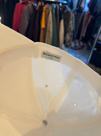 White Balenciaga hat