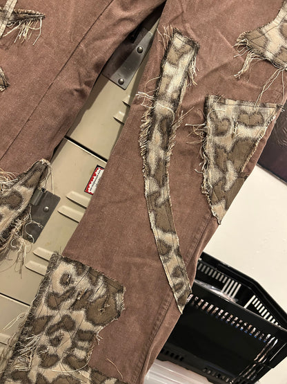 Leopard $craps Flared pants