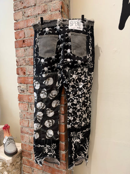 Half Skeleton Distressed jeans