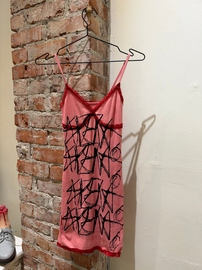 Logo Pink Mini dress