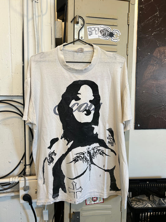 White Distressed Girl t shirt