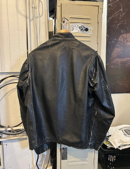 1970s Distressed Leather Biker jacket