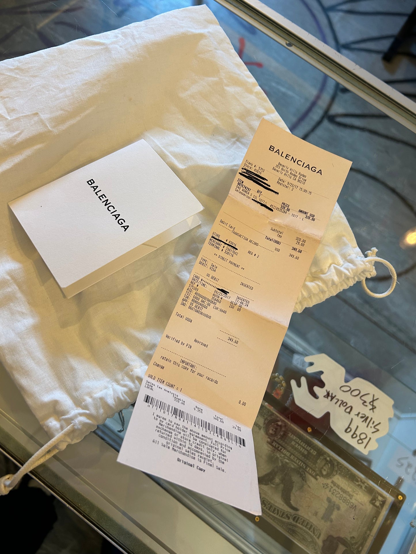 White Balenciaga hat