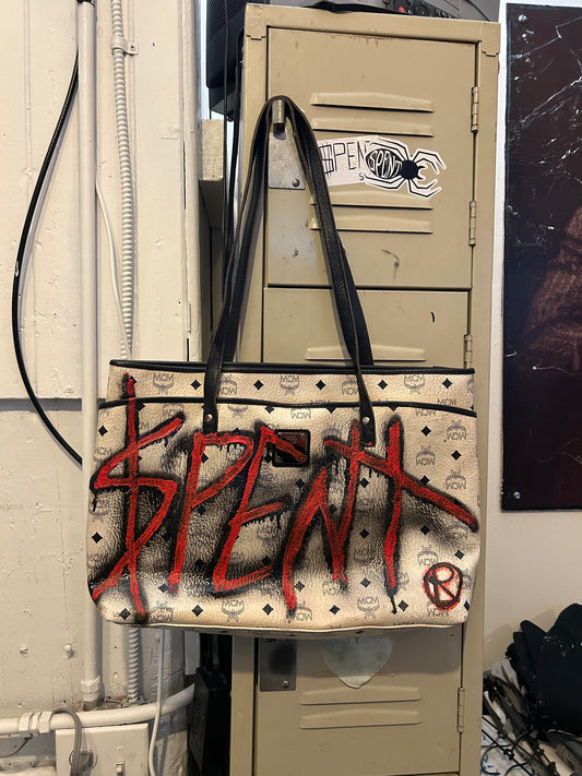 Painted Leather MCM purse