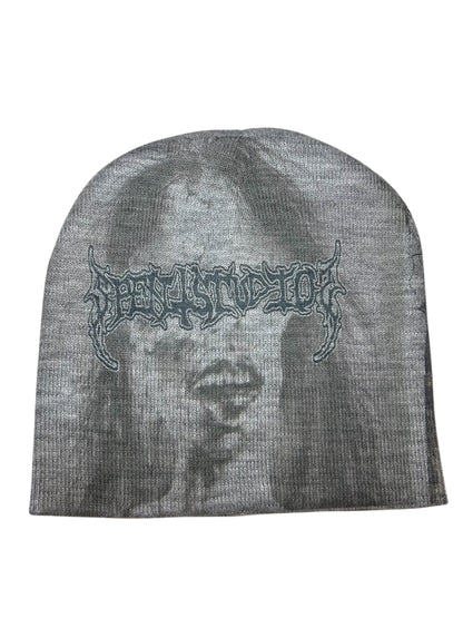 Grey Scary Lady beanie