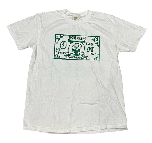 White Anniver$ary t shirt