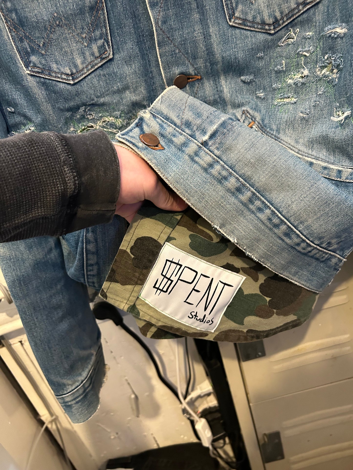 Distressed Layered Jean jacket