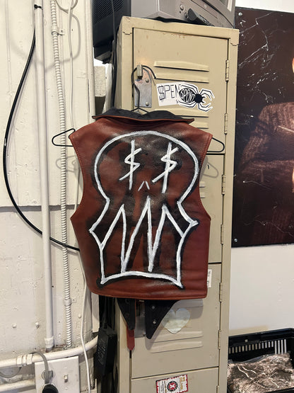 Painted Leather vest