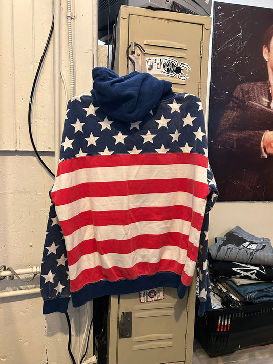 Double Print American Flag hoodie