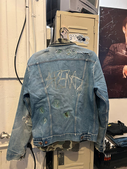 Distressed Layered Jean jacket