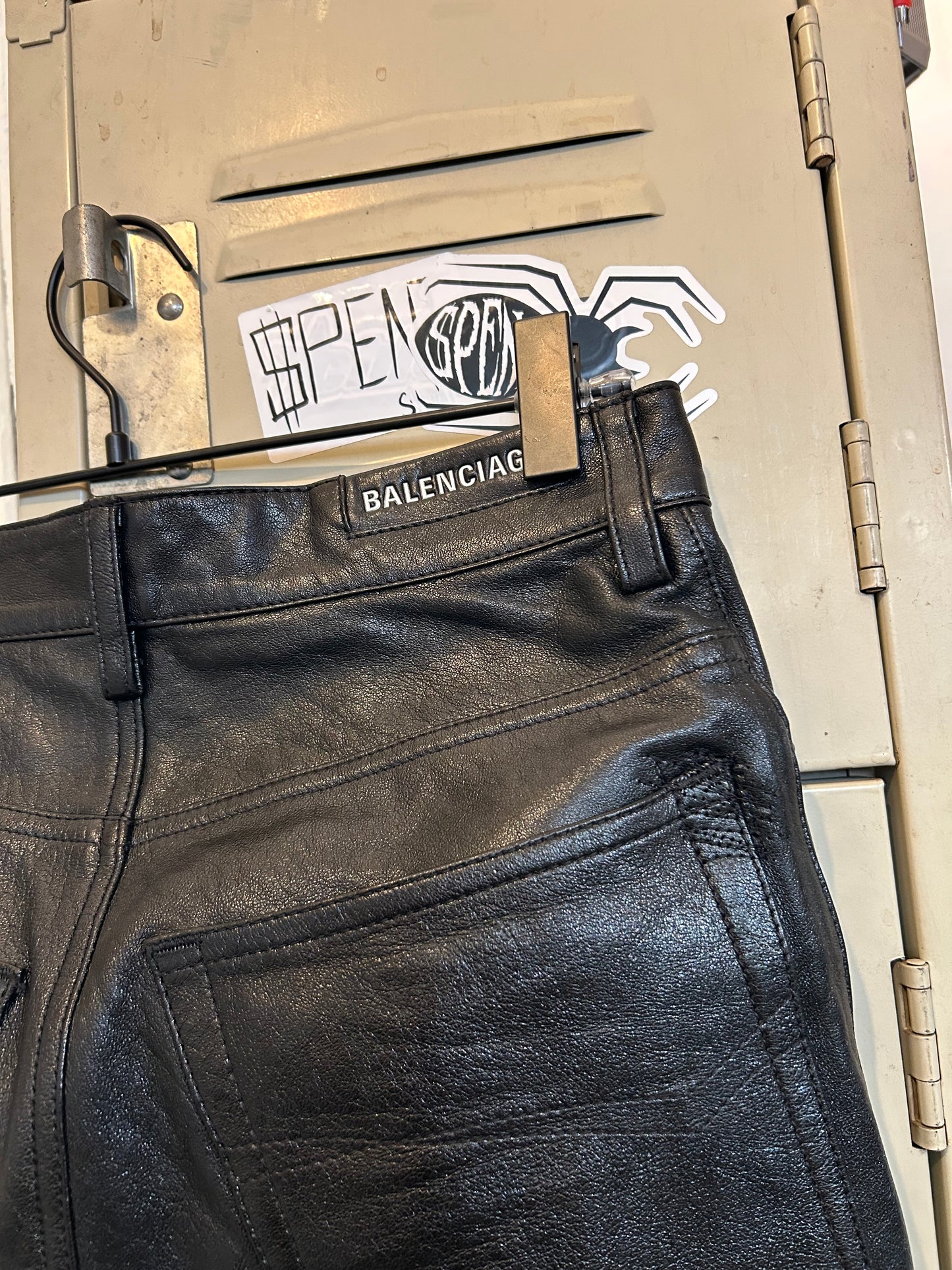 Repaired Balenciaga Flared Leather pants