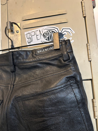 Repaired Balenciaga Flared Leather pants