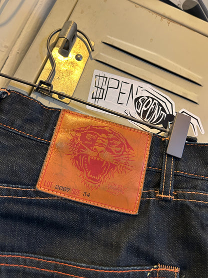 Y2K Ed Hardy Embroidered jorts