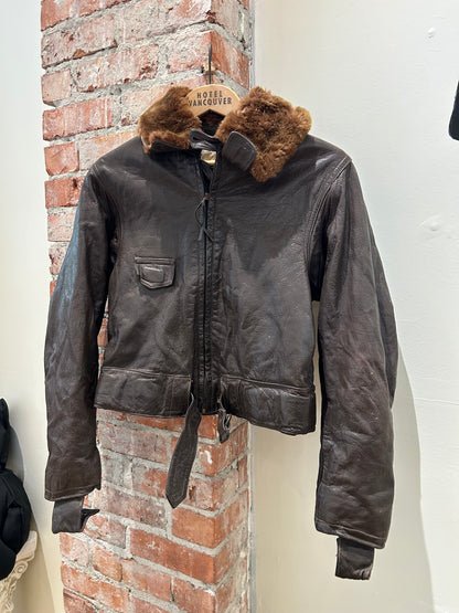 Vintage Cropped Navy Flight jacket