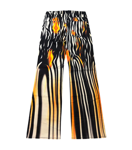 Flared Zebra True Religion pants