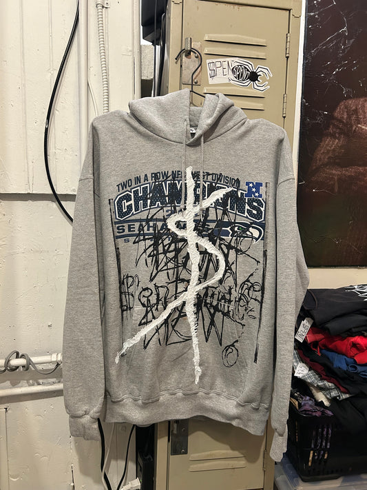 Painted $eahawks hoodie
