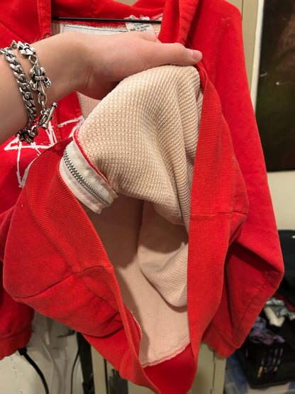 Red Thermal Signature Zip up hoodie