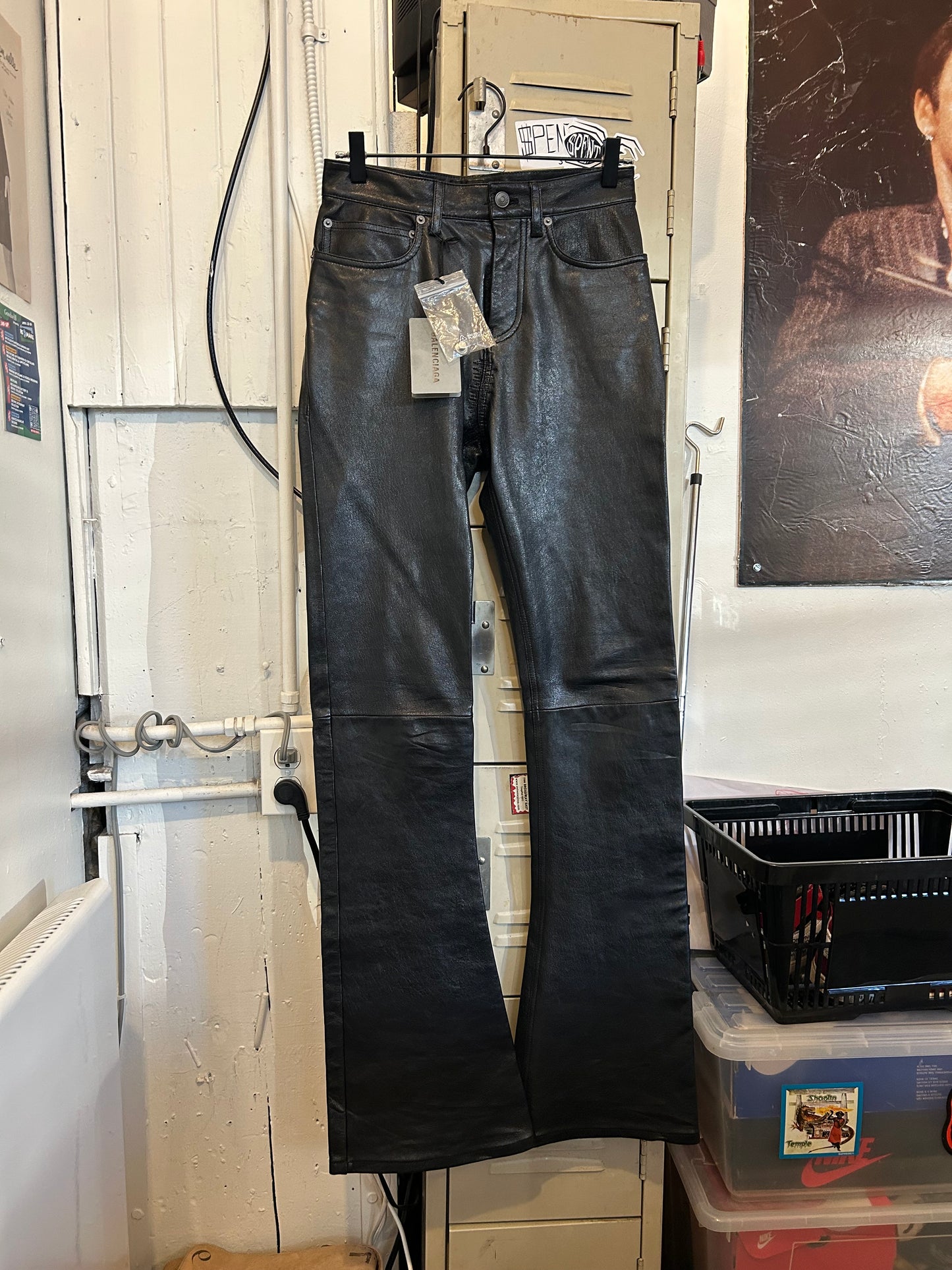 Repaired Balenciaga Flared Leather pants