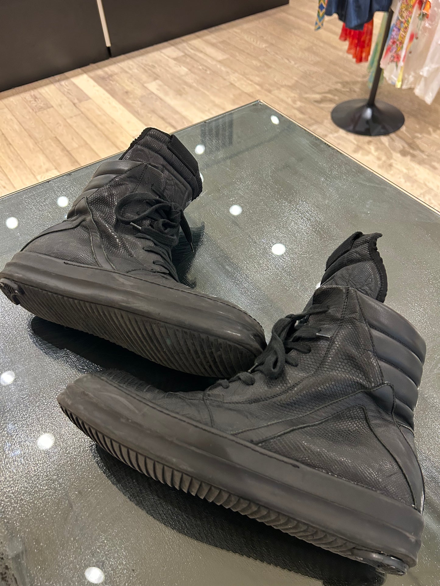 Rick Owen’s Iguana Geobasket sneakers