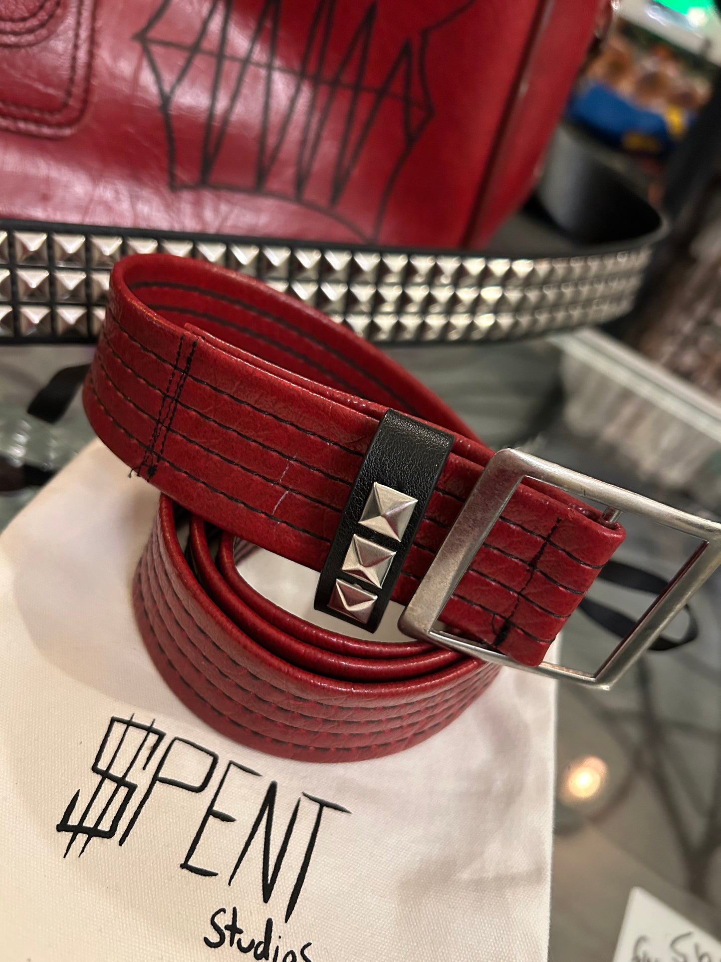 Custom Leather Bag/Belt combo