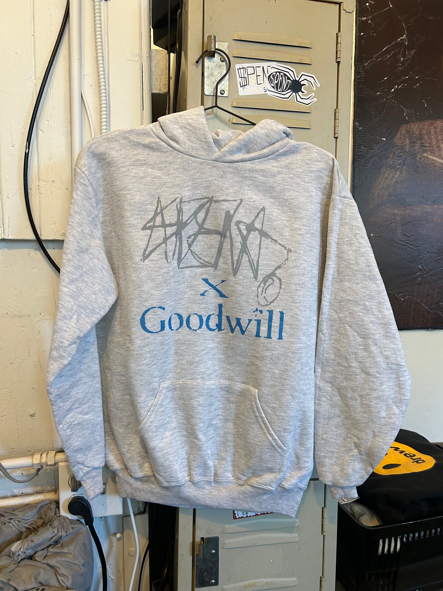 Grey $pent x Goodwill hoodie