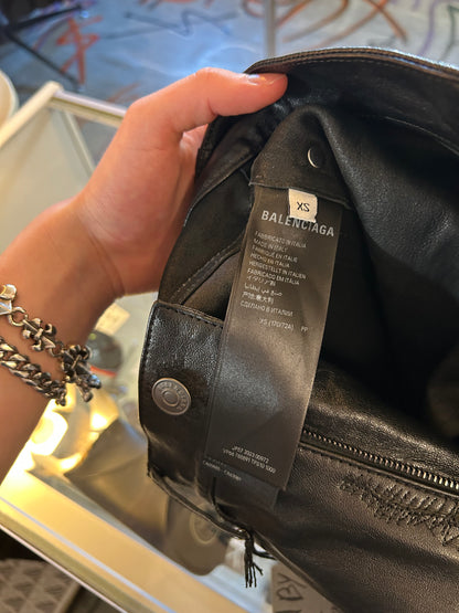 Repaired Balenciaga Flared Leather pants