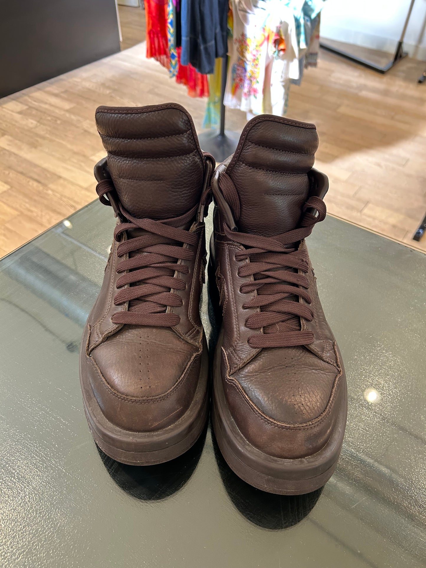 Rick Owen’s Brown TURBOWPN Sneakers