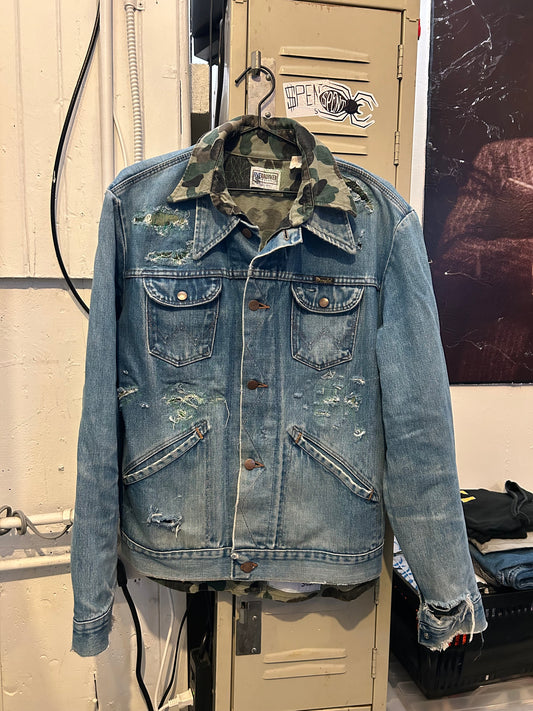 Distressed Layered Jean jacket