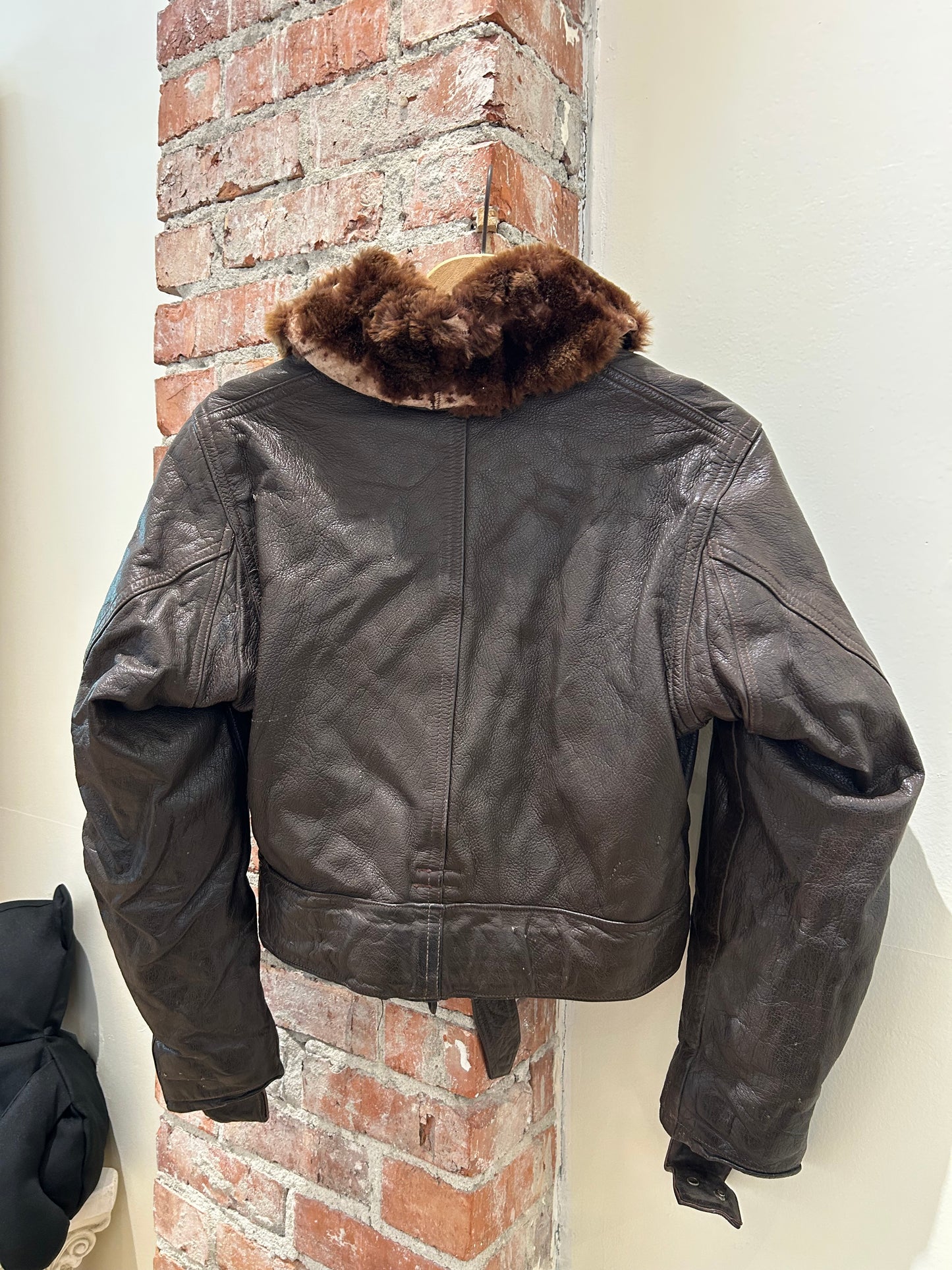 Vintage Cropped Navy Flight jacket