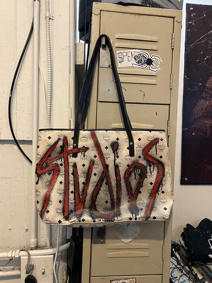 Painted Leather MCM purse